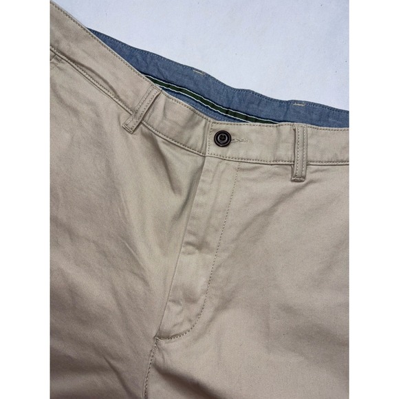 LL Bean Mens Size 36x30 Pants Khaki Tan Flat Front Natural Fit Cotton Stretch - Picture 5 of 12